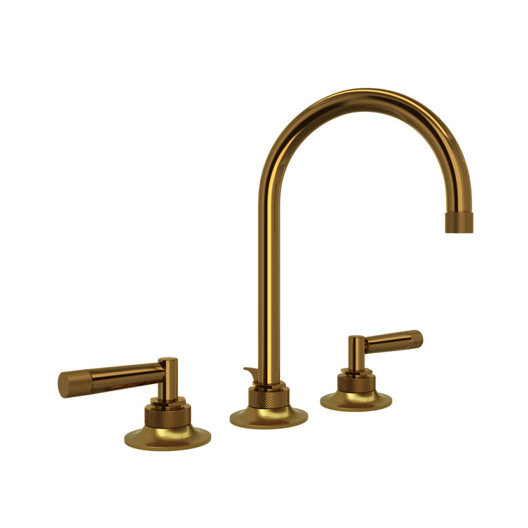 Elegant Transitional 8" Polished Nickel Widespread Bathroom Faucet