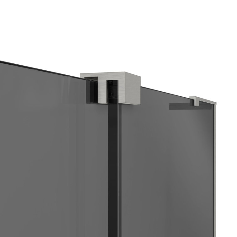 Mirage-X 44-48 in. Frameless Smoke Gray Sliding Shower Door
