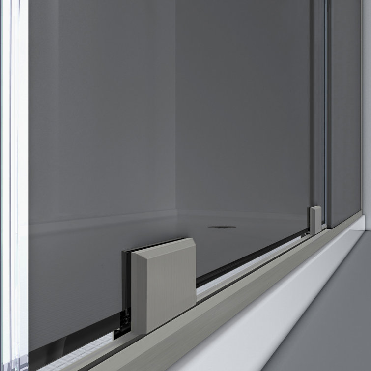 Mirage-X 44-48 in. Frameless Smoke Gray Sliding Shower Door