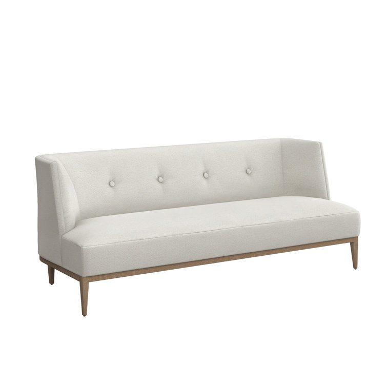 Chloe Classic 80.5'' Tufted Cotton Blend Shearling Sofa in Cameo