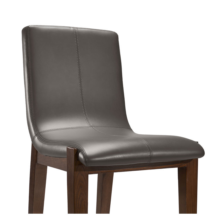 Cityscape Gray Faux Leather Handcrafted Counter Stool