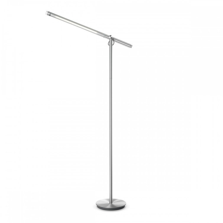 Edison Adjustable Silver LED Task Floor Lamp