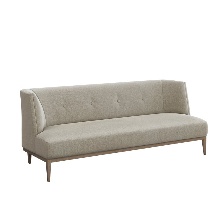 Pearl Fabric Armless Sofa with Wood Frame, 80.5"