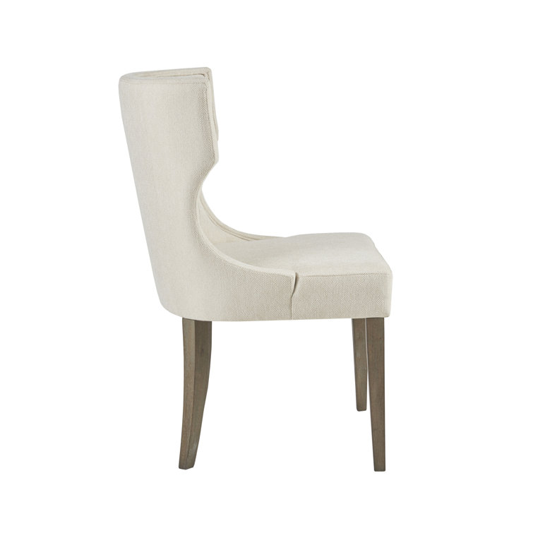Gray Upholstered Traditional Wood Side Chair