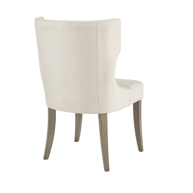 Gray Upholstered Traditional Wood Side Chair
