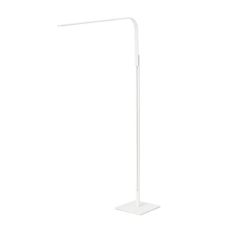 Lim Sleek Adjustable 42" White LED Task Floor Lamp