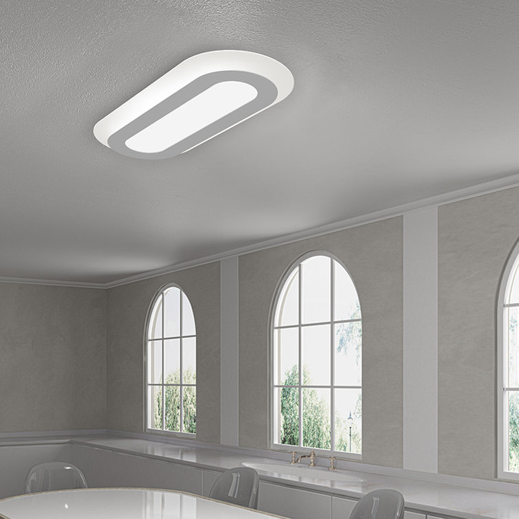 White Aluminum LED Racetrack Ceiling Light