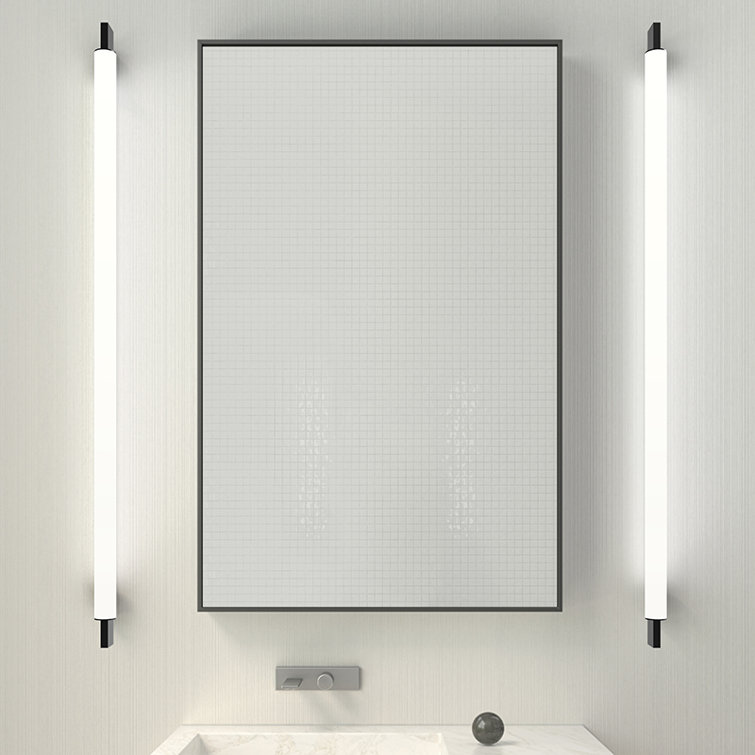 Keel Minimalist 36" Satin Black LED Bath Bar