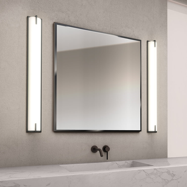 Satin Nickel Dimmable LED 24" Outdoor Bath Bar