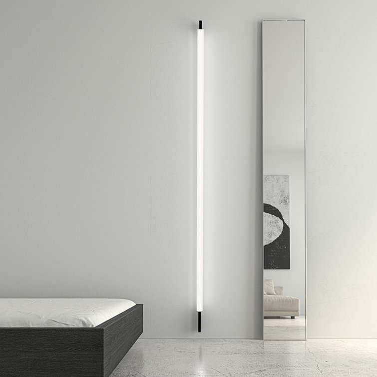 Keel™ 82.25'' Slim Black Metal LED Dimmable Wall Sconce