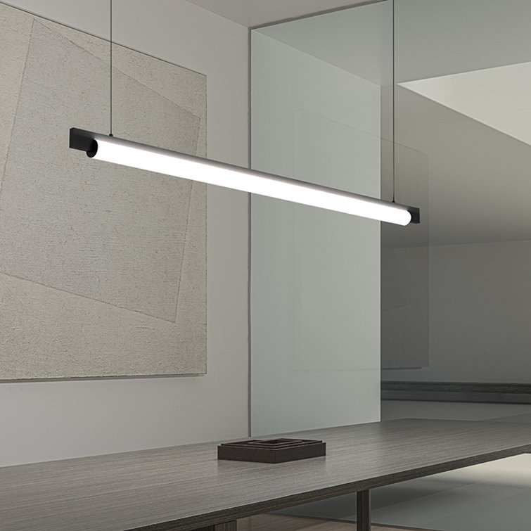 Keel 60" Satin Black Aluminum LED Indoor/Outdoor Pendant