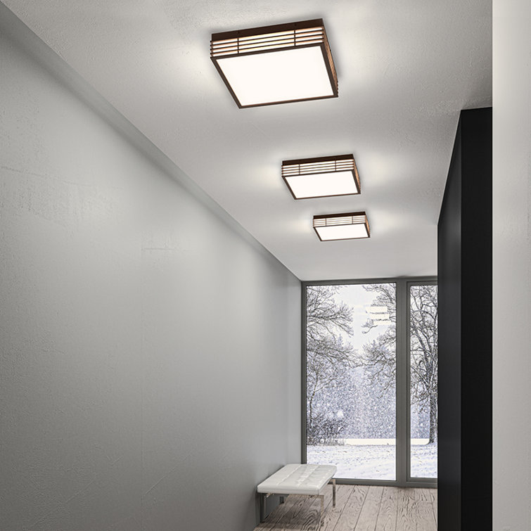 Textured Bronze LED Flush Mount with Acrylic Diffuser - 10.75"