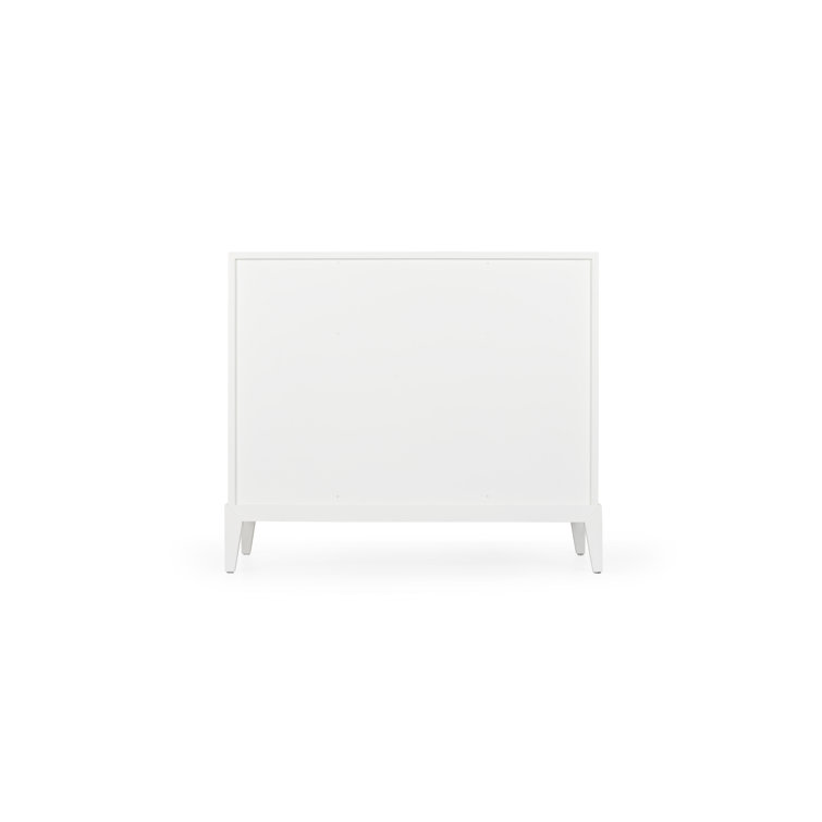 Mid-Century Modern Acacia 3-Drawer Chest in Custom Benjamin Moore Colors