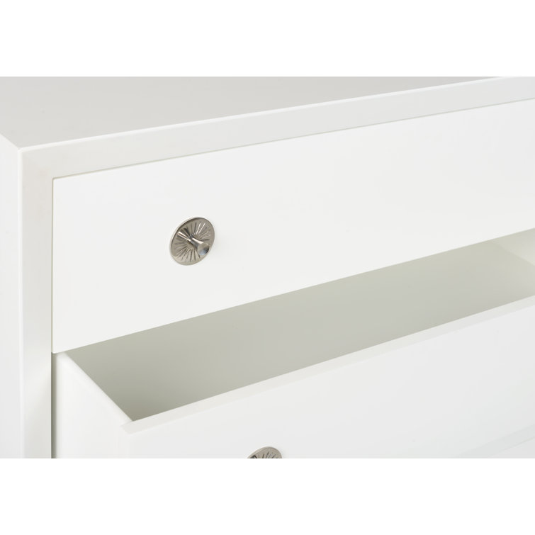 Mid-Century Modern Acacia 3-Drawer Chest in Custom Benjamin Moore Colors