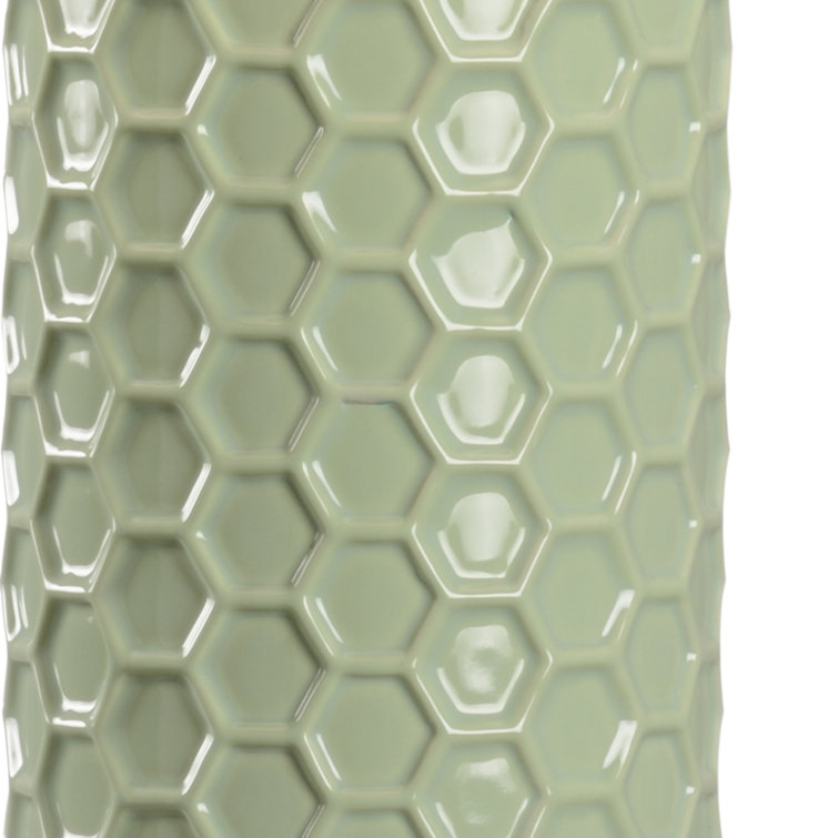 Shayla Copas 32.8'' Honeycomb-Patterned White Table Lamp