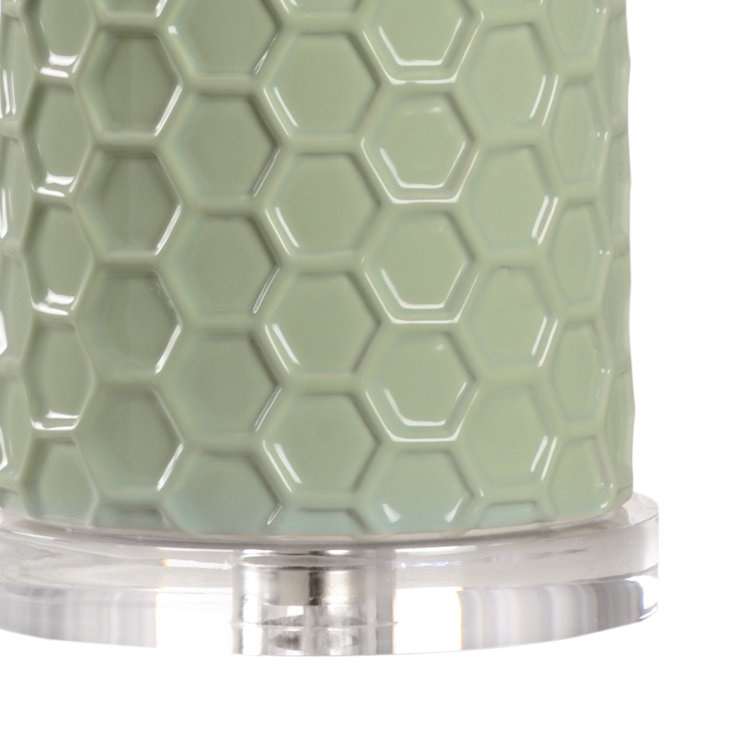 Shayla Copas 32.8'' Honeycomb-Patterned White Table Lamp