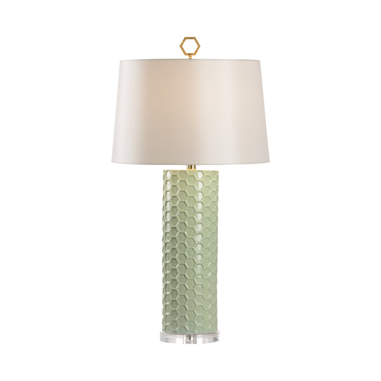 Shayla Copas 32.8'' Honeycomb-Patterned White Table Lamp