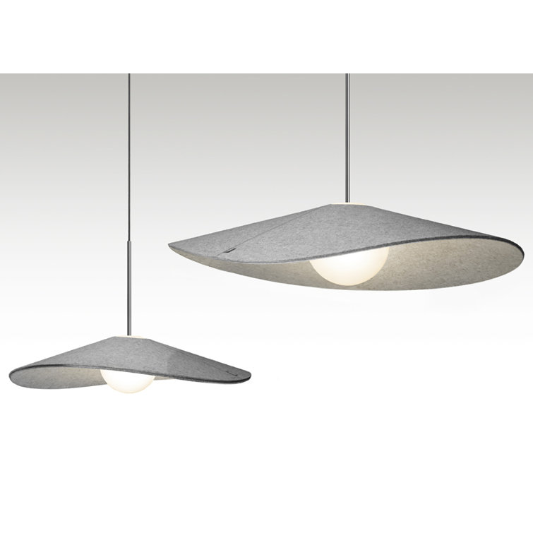 32" Wide Bola Felt LED Pendant with Dimmable Warm Light