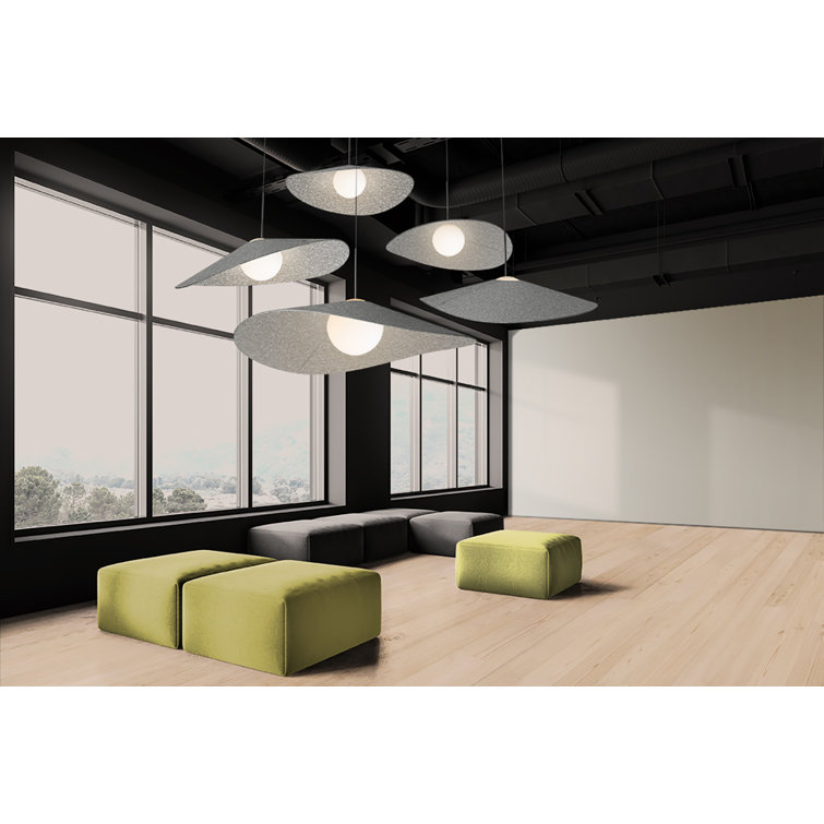 32" Wide Bola Felt LED Pendant with Dimmable Warm Light