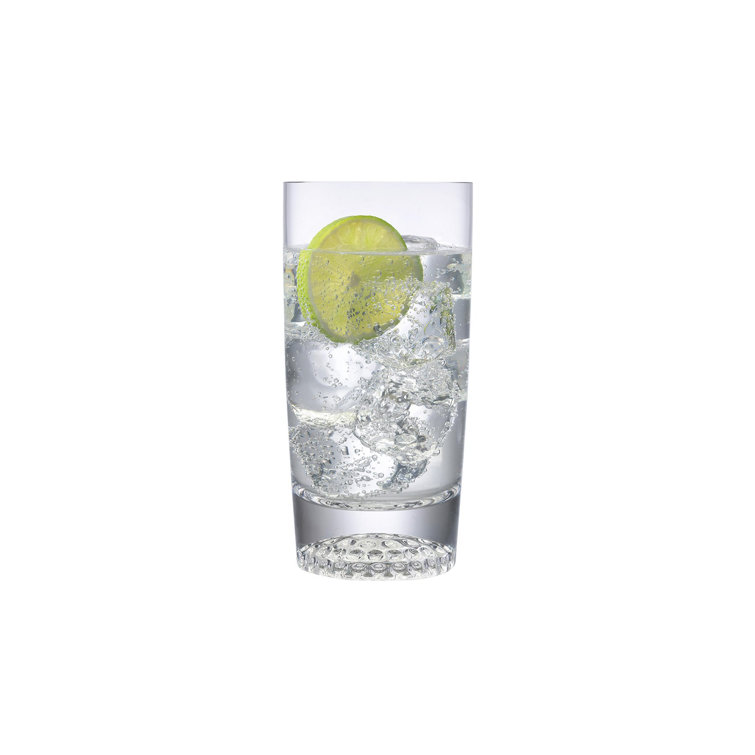 Nude Crystal 16.25oz Handmade Stemless Highball Glass Set