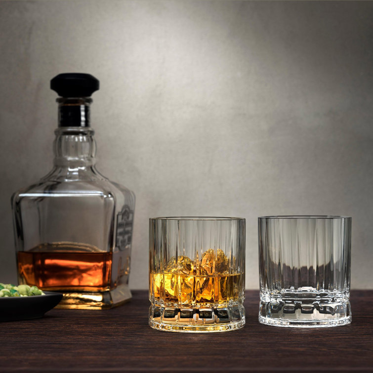 Clear Lead-Free Crystal Whiskey Glass Set of Four