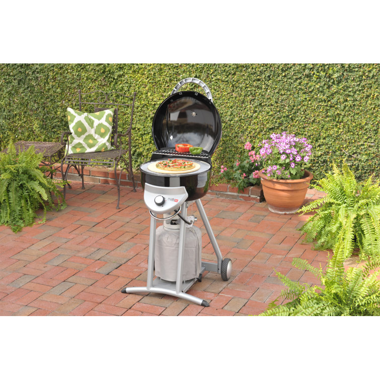 Black Stainless Steel Propane Infrared Grill with Rotisserie
