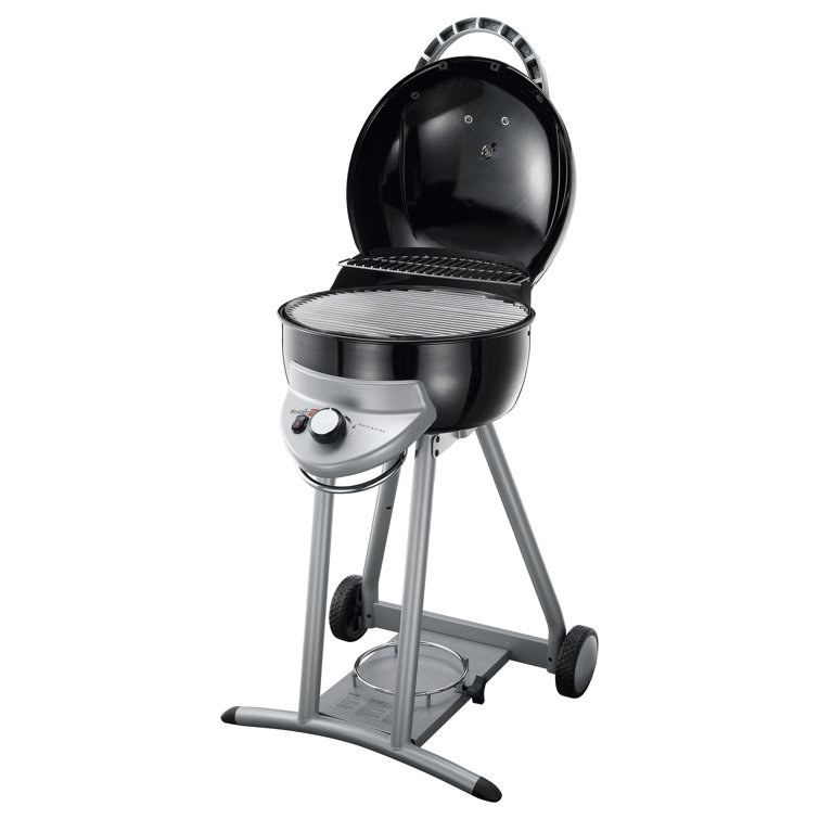 Black Stainless Steel Propane Infrared Grill with Rotisserie