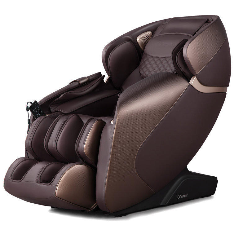 Deep Brown Faux Leather Zero Gravity Massage Recliner
