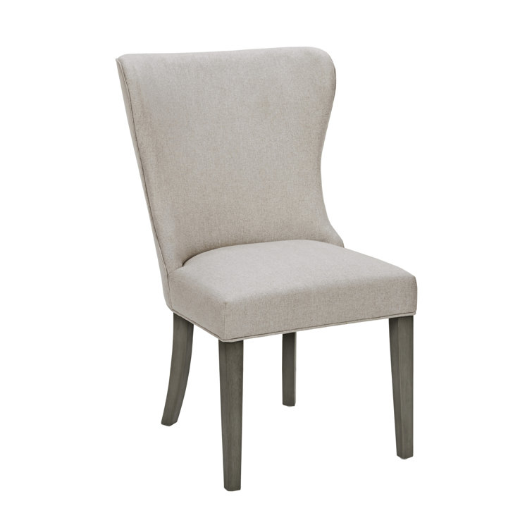 Helena Cream and Gray Upholstered Parsons Dining Chair
