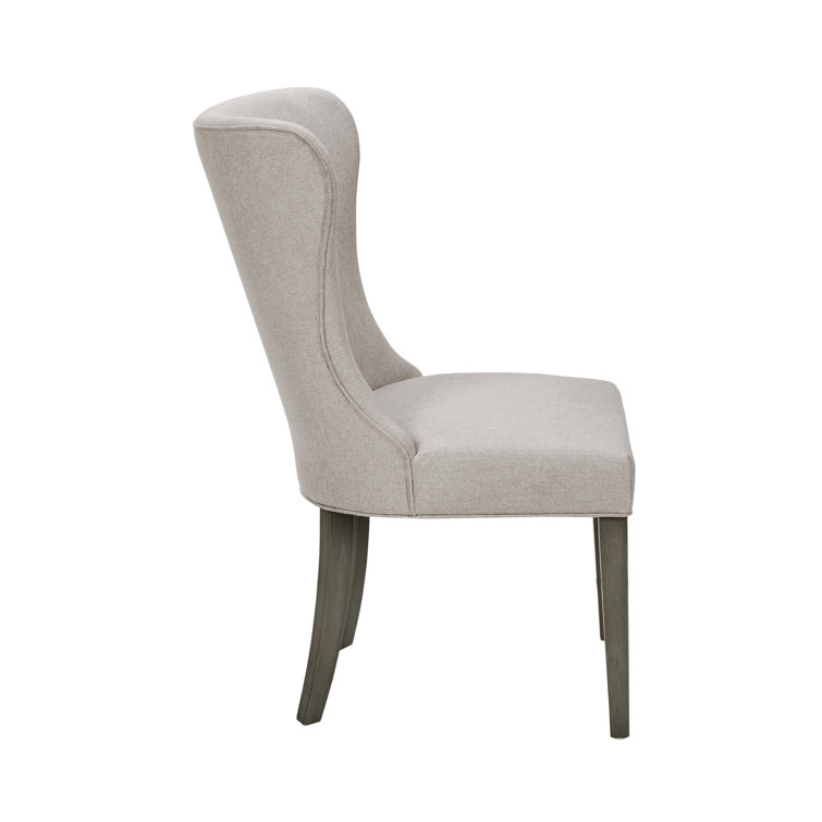 Helena Cream and Gray Upholstered Parsons Dining Chair