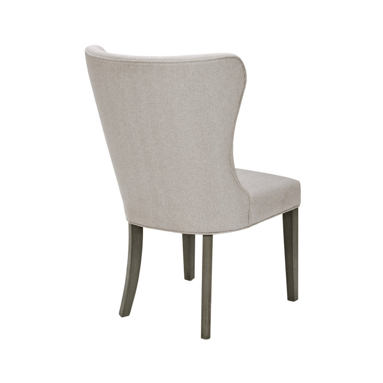 Helena Cream and Gray Upholstered Parsons Dining Chair