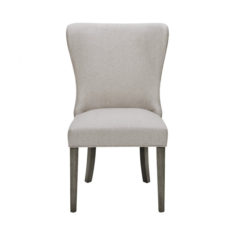 Helena Cream and Gray Upholstered Parsons Dining Chair