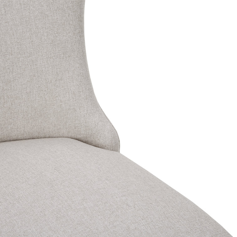 Helena Cream and Gray Upholstered Parsons Dining Chair