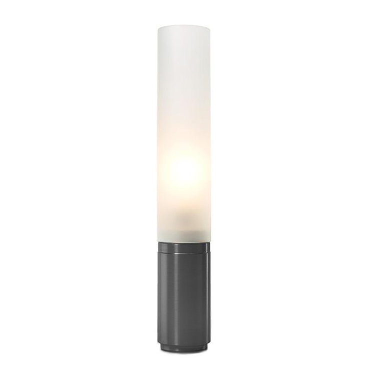 Elise Black Aluminum 12" Table Lamp with Diffuser