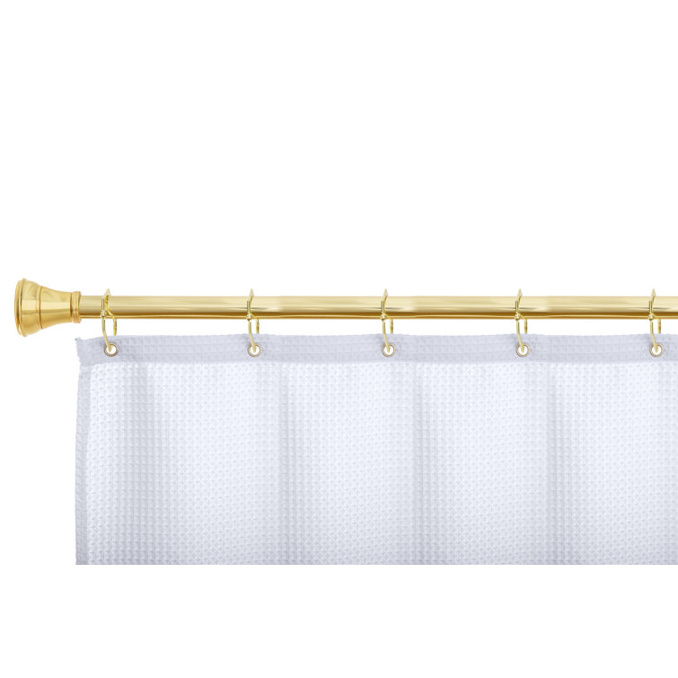 Gold Hexagonal Rustproof Zinc Shower Curtain Hooks Set of 12