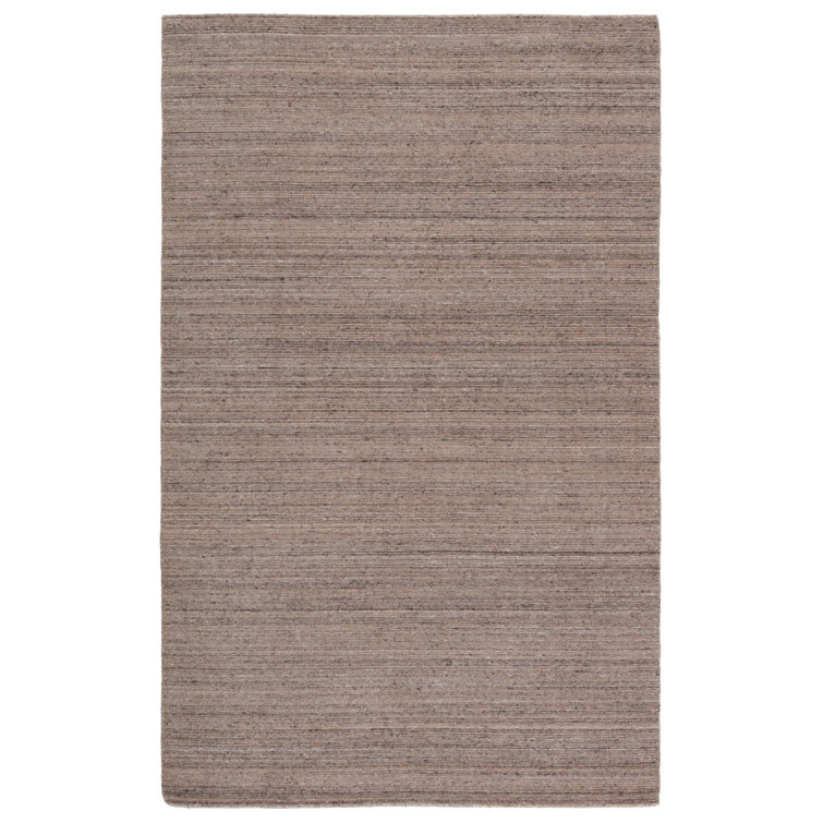 Handmade Red Wool Rectangular Striped Area Rug