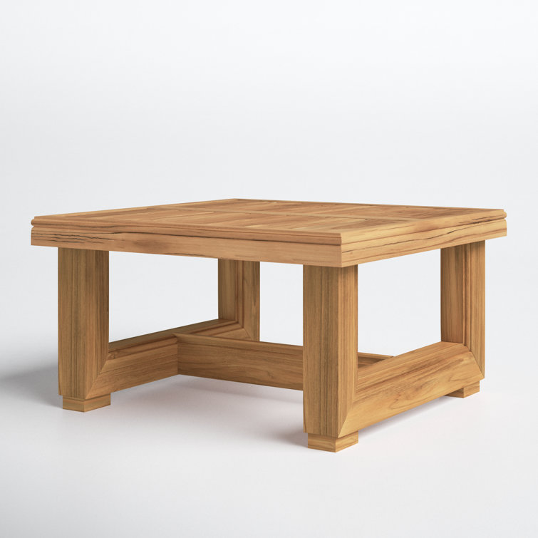 Contemporary Brazilian Teak 24" Square Outdoor End Table