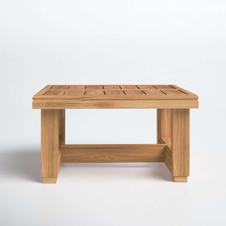 Contemporary Brazilian Teak 24" Square Outdoor End Table