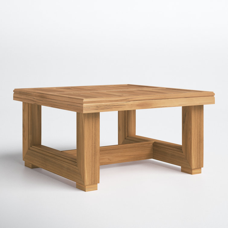 Contemporary Brazilian Teak 24" Square Outdoor End Table
