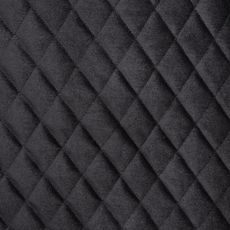 Black Velvet and Chrome Tufted Accent Chair