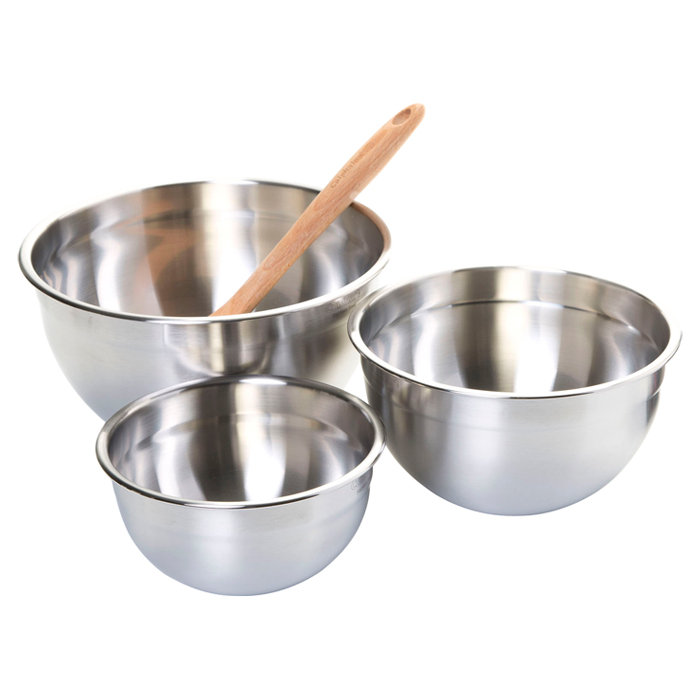 Cuisinart 3-Piece Stainless Steel Mixing Bowl Set with Lids