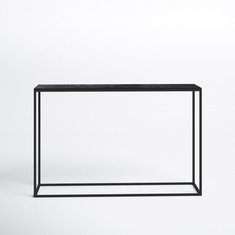 Coreene 47'' Black Iron Industrial Console Table
