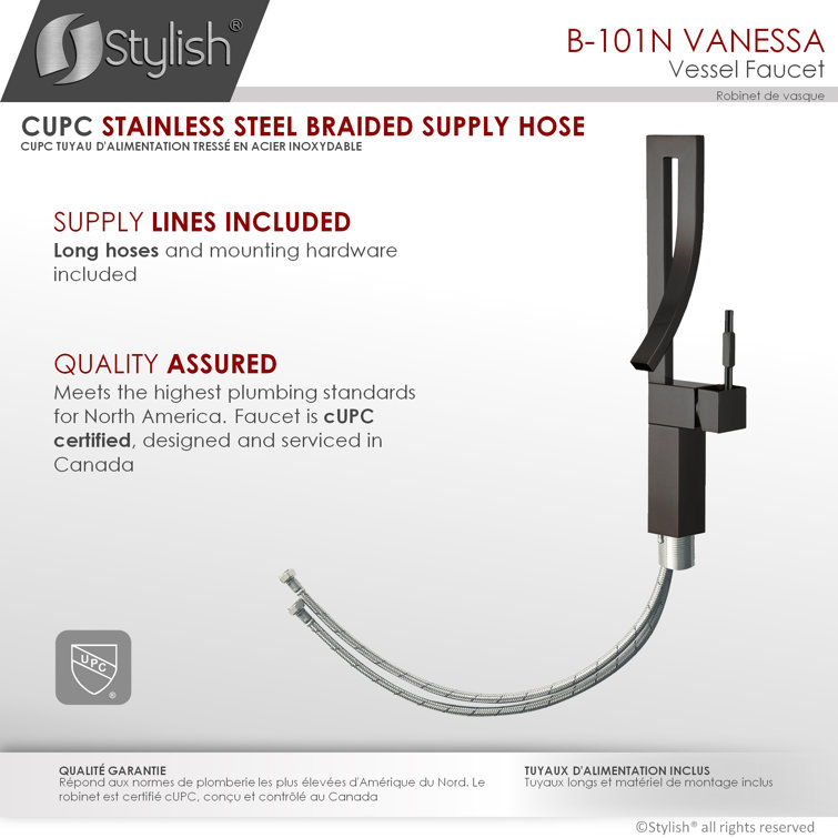 Elegant Vanessa Single-Handle Matte Black Brass Bathroom Faucet