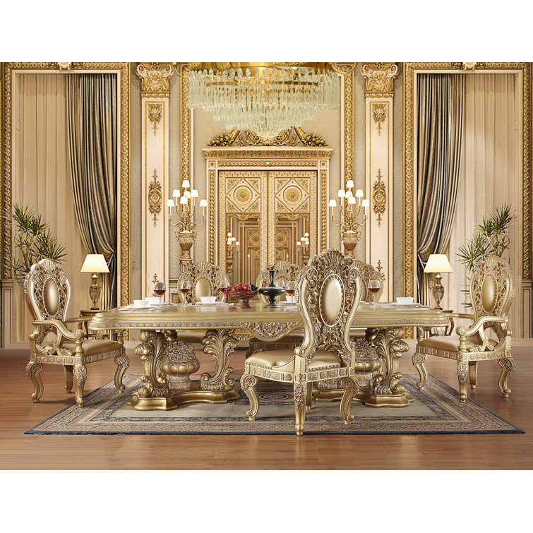 Seville 27" Gold Upholstered Side Chair with Wood Frame