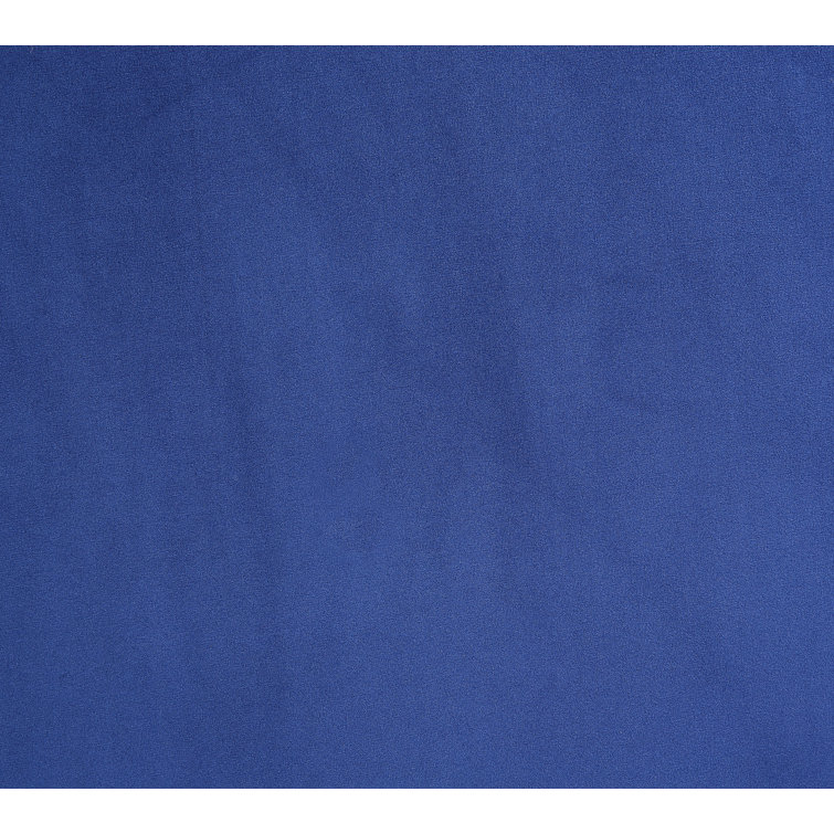 88'' Luxe Blue Velvet Tufted Sofa with Nailhead Trim & Ottoman