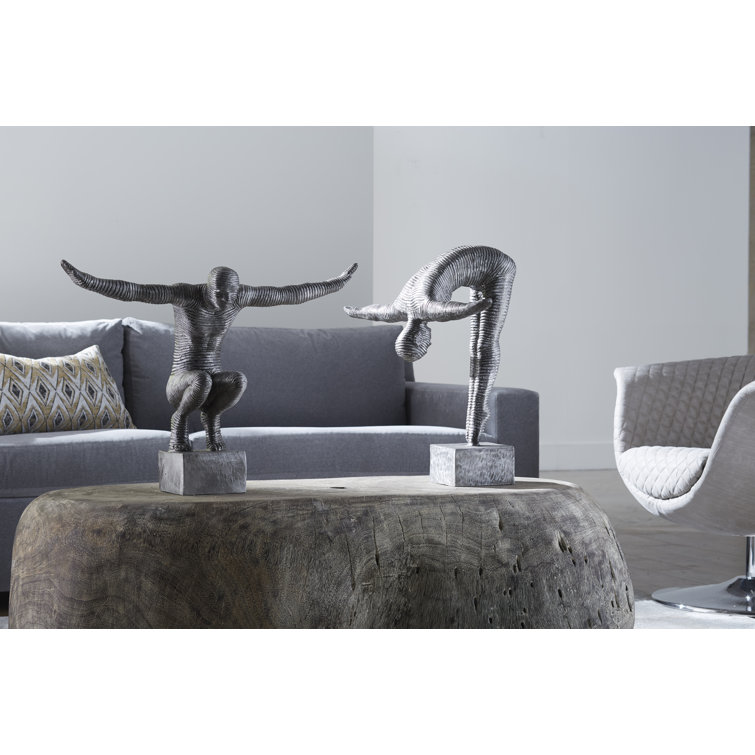 Transitional Silver Metal Sculpture 29" x 8" x 21"