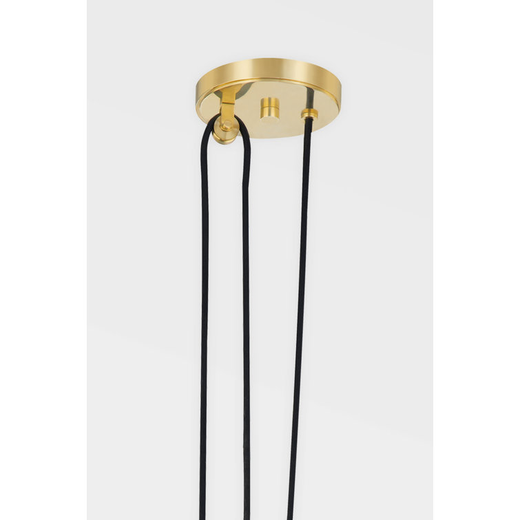 Elyna Aged Brass and Opal Glass 1-Light Indoor/Outdoor Pendant