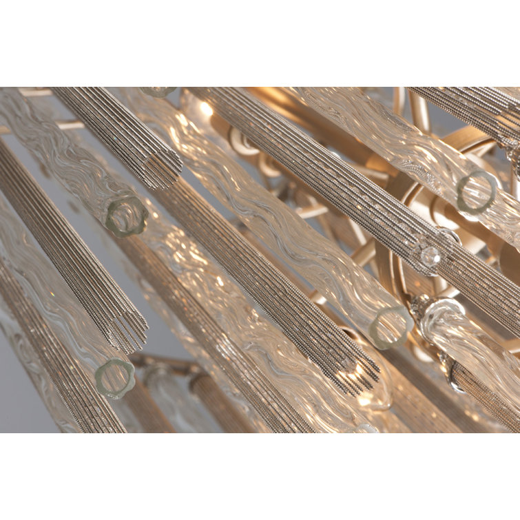 Chimera Tranquility Silver Leaf Dimmable 2-Light Plug-In Sconce