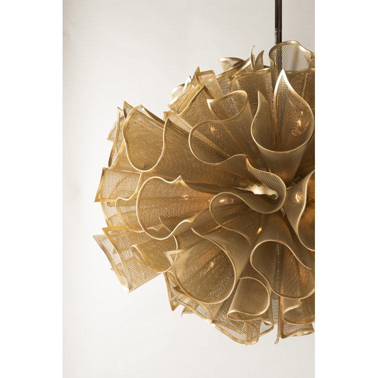 Gold Leaf 20-Light Crystal Chandelier