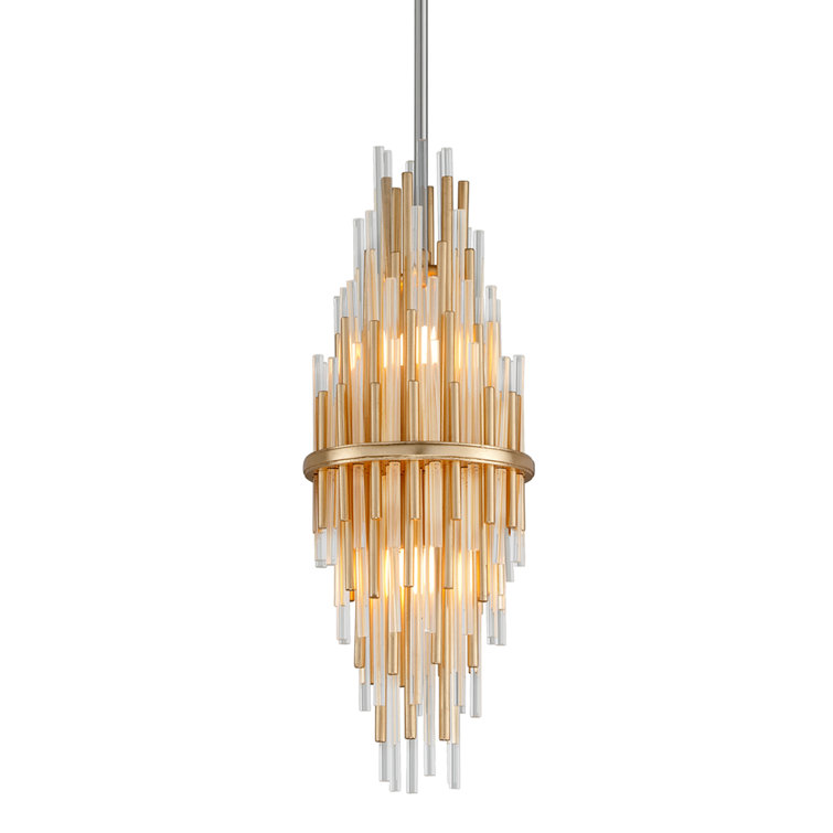 Gold Leaf Mini LED Pendant with Glass Diffuser